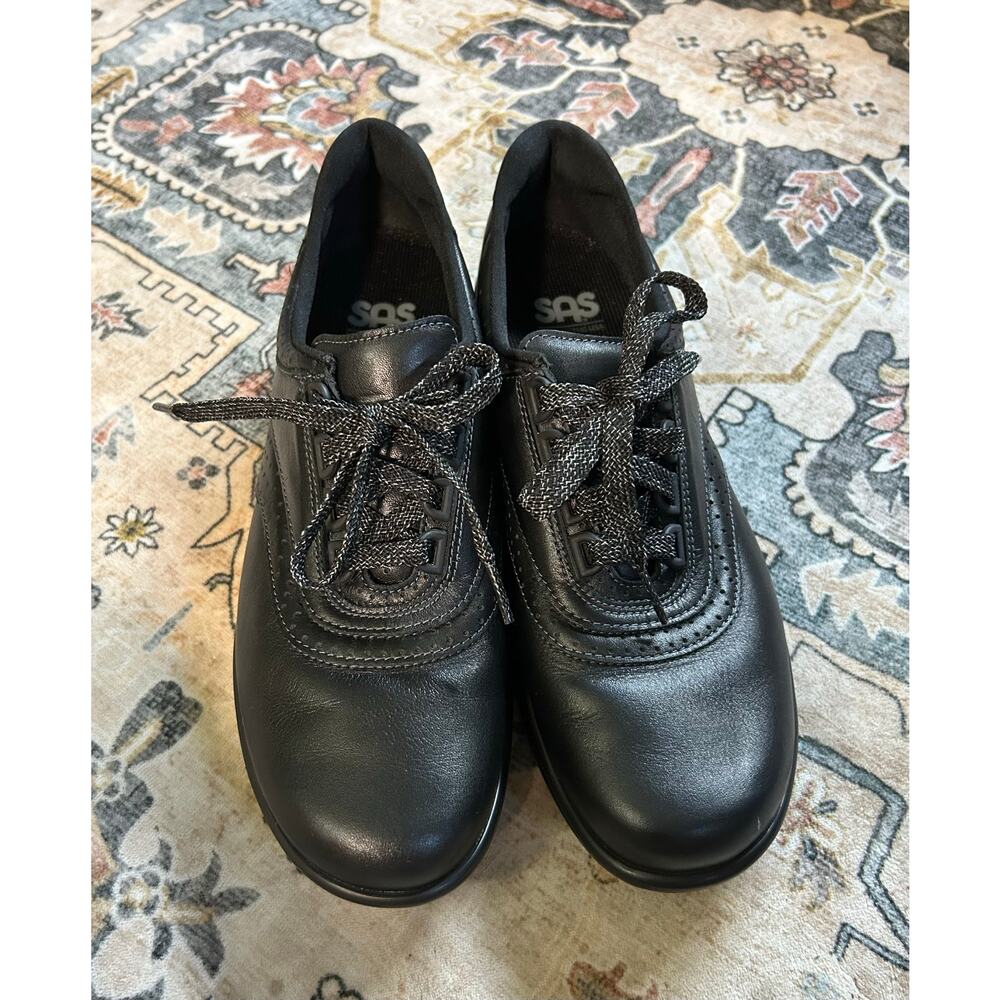 SAS Black Leather Loafers - Picture 5 of 13